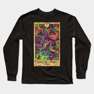 Eight Of Wands. Minor Arcana Tarot Card Design. Long Sleeve T-Shirt